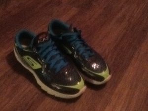 My running shoes. Such an improvement over the shoes I had previously been running in!